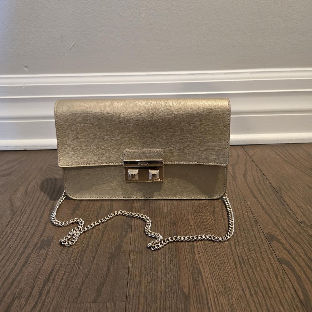Furla Gold Clutch